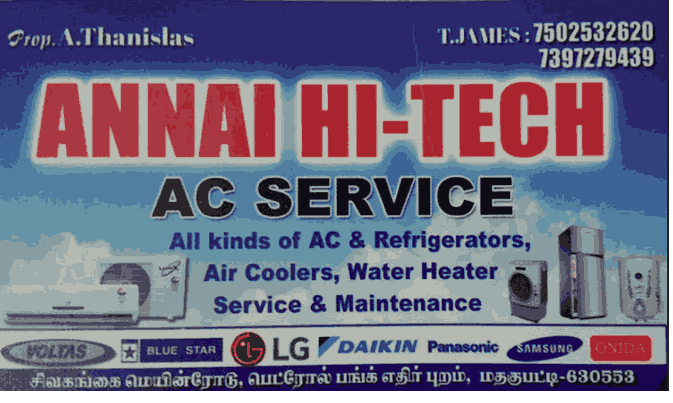 Annai Hi Tech washing machine Service in Madagupatti sivaganga